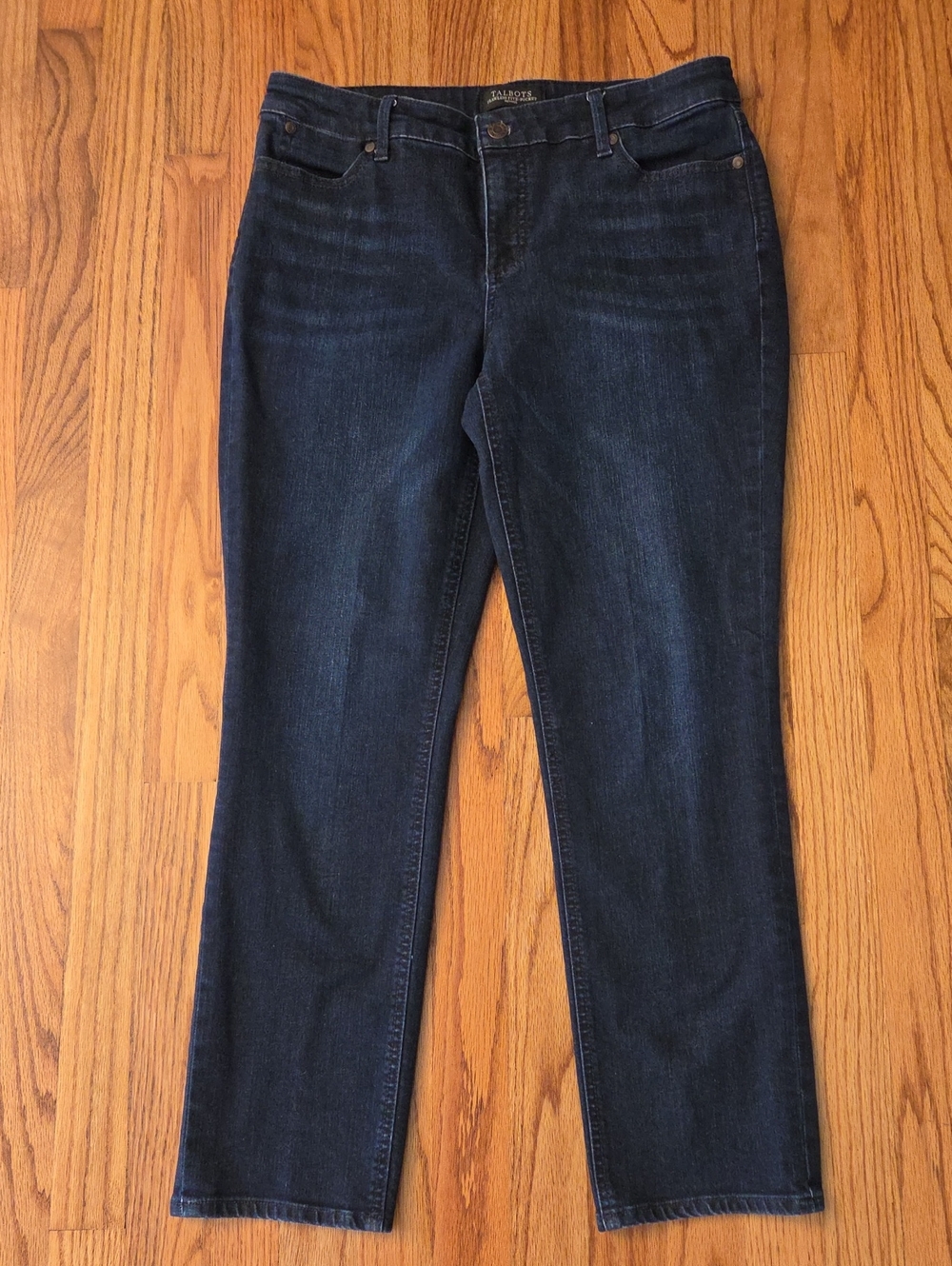 Talbots Flawless Five-Pocket Dark Navy Straight-Leg Jeans Size: 10P